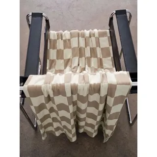 Plaid Rykki Dark Sand 150 x 200 cm, Marc O'Polo Home, aus 100% Bio-Baumwolle