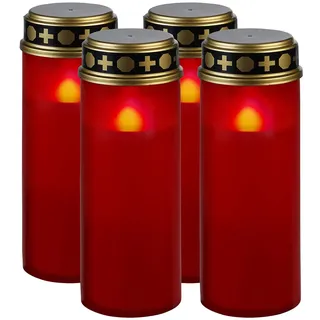 Pearl XL-LED-Grablichter 21 cm rot 4 St.
