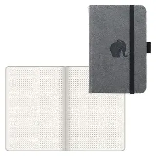 Dingbats* Notebooks Dingbats* Notizbuch D5423GY Wildlife, gepunktet, A6, 96 Blatt, grau, fester Kunstledereinband
