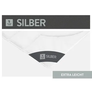 SPESSARTTRAUM Faserdecke Silber extra leicht, Füllung: 100% Polyester 155x220 cm