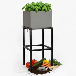 Pflanzwerk Pflanzkübel Hochbeet Gestell Elevate 60x28cm für Garten Terrasse und Balkon Blumenkübel - Pulverbeschichteter Edelstahl - Rostfrei - Premiumqualität - Frostsicher - 2 Jahre Garantie