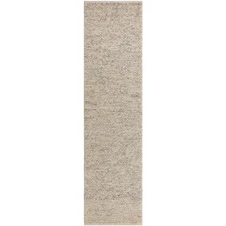Läufer FLAIR RUGS "Minerals" Teppiche Gr. B/L: 60 cm x 230 cm, 10 mm, 1 St., grau (hellgrau) Küchenläufer Teppich aus Wollmischung, geknüpftes Design, meliert