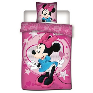 Bettwäsche »Minnie Maus Kinder Mikrofaser Bettwäsche«, Disney Minnie Mouse, Polyester, Deckenbezug 135-140x200 cm Kissenbezug 63x63 cm rosa