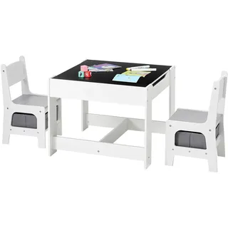 Vevor Kindersitzgruppe mit 2 Stühlen  grau MDF