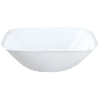 CORELLE Müslischale Pure White, Vitrelle™ Glas, 16 cm, backofenfest | Schüssel, chip- und bruchfest, mikrowellengeeignet, gefrierfest, spülmaschinenfest, stapelbar, backofengeeignet