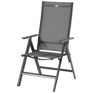Hartman Aruba stilvoller Multipositionssessel in Xerix und Anthrazit, solides Aluminiumgestell, Sitzfläche aus hochwertigem Textilen, 73 x 62,5 x 112,5 cm, Rückenlehne 7-Fach verstellbar, wetterfest