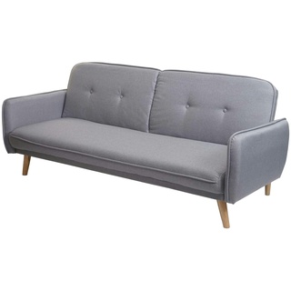 Schlafsofa HWC-J18, Couch Klappsofa Gästebett Bettsofa, Schlaffunktion Stoff/Textil ~ grau