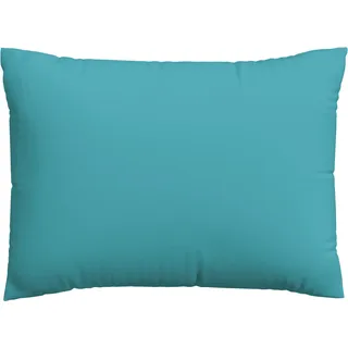 schlafgut Kissenbezug Woven Satin 60 x 80 cm Blau/Petrol