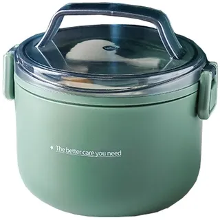 Coonoor Thermobehälter Müslibecher to go, Auslaufsicherer Lunchbox, Essensbehälter, Vielseitiger Müsli to go Becher für Schule,Arbeit,Picknick,Reise grün 1000 ml