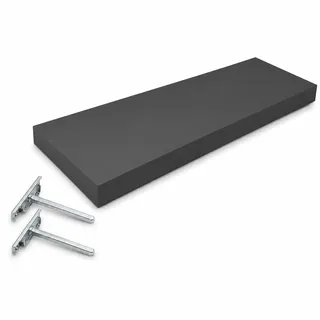 intar Wandregal Anthrazit 60 x 20 cm 1 Stück Schweberegal Wandboard | Das Regalbrett ist bis 15 kg belastbar und eignet sich als Wandboard für Wohnzimmer, Küche, Bad oder Büro.