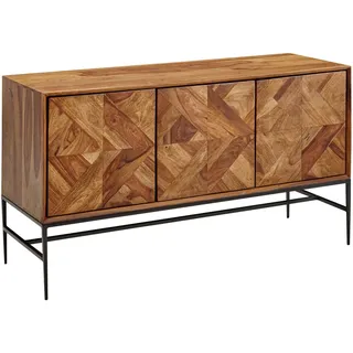 FineBuy Sideboard 123 x 70 x 45 cm Braun