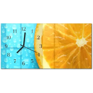 WANDUHR aus Glas 60x30 cm - Orange