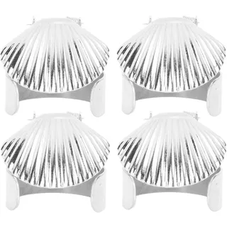 Zerodis Kerzenlöscher mit Automatischem Timer, Universeller Automatischer Kerzenstopper mit Metallschalenmuster, Sicher und Langlebig für Kerzen (Silver)