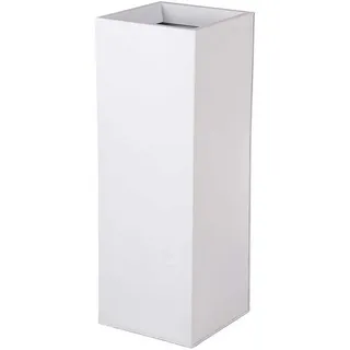 VIVANNO Pflanzkübel Zink BLOCK Säule - Weiß Matt (1 St), 40x40x100 cm weiß 40 l | 40 cm x 100 cm x 40 cm