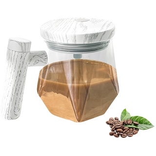 400ml Elektrischer Selbstrührender Kaffeebecher aus Hohe Borosilikatglas,Mischen Kaffee Tasse Automatisches AAA batteriebetrieben Selbstmischende Kaffeetasse für Kaffee/Milch/Proteinpulver