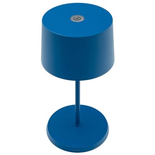 Zafferano LED Tischleuchte Olivia Mini Pro Kabellose Akku LED Tischle für Innen+ Außenbereich, LED fest integriert blau