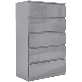 Hti-Living Kenji 70 x 40 x 115 cm Hochglanz Grau