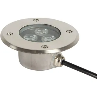 WZYJLyds Led Bodenstrahler Aussen, Einbaustrahler Unterwasser 3W 330lm IP68 Bodeneinbauleuchte 12V/24V/220V Edelstahl Lampenkörper, Die Höhe Beträgt Nur 4cm(Warmweiß,24V)