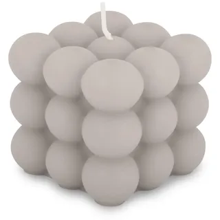 pajoma® Bubble Kerze, Grau 2-Set | Candle aus 20% Soy Wax + 80% Paraffin | Brenndauer ca. 25 Stunden - H 6 cm Ø 6 cm, 160 g Wachsgewicht | Äshetische Sojawachs Candle für Wohnkultur