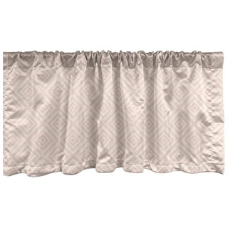 Abakuhaus Scheibengardine Vorhang Volant für Küche Schlafzimmer Dekor mit Stangentasche, Microfaser, Shabby Chic Pastell Diamant-Linie 137 cm x 30 cm