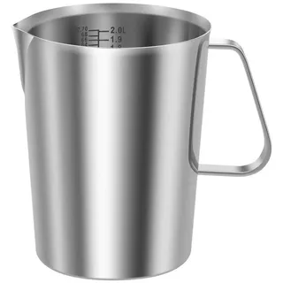 LuxusKollektion Messbecher Messbecher Edelstahl 2000ml Tropfschutz