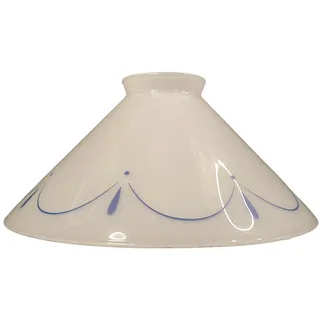 ORION LIGHTSTYLE Leuchtenglas Ersatzglas Glas für Hängeleuchte Pendelleuchte Wandleuchte Tischleuchte Ø 20cm opal glänzend mit Muster in Blau