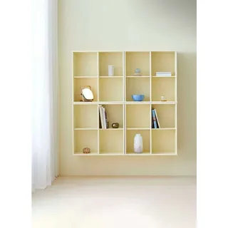 Hammel Furniture Sideboard Mistral, Hochwertig Hängeregal, Bücherregal, Wandregal, 4 Stück. gelb