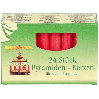 Idena 8530319 Pyramidenkerzen 1,4 x 7 cm 24 stück Wachs 10.5 x 13.6 x 2.7 cm, rot