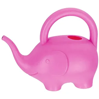 CEPEWA Gießkanne Gießkanne Elefant Kunststoff rosa 24x20x12cm 1,5 L Kinder-Gießkanne rosa