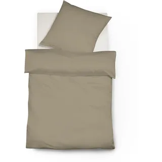 FLEURESSE Interlock Jersey Unifarben Baumwolle Taupe 35 x 40 cm