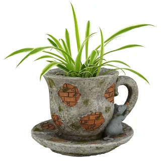 abc HOME | Pflanztopf Tasse | Stein-Optik