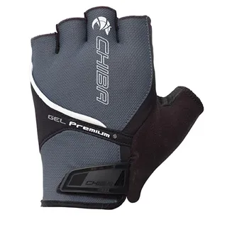 Chiba Gel Premium - Radhandschuhe dunkelgrau, Größe L, mit Poron-Gelpolsterung
