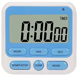 Ziyan Digitaler Küchentimer, Küchenwecker Kurzzeitwecker Magnetic mit Alarm, Stoppuhr/Countdown Uhr für Küche, Studium, Training (Blau), EB0489