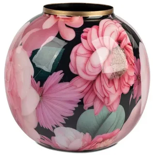 Kaufhaus le petit Kugelvase Deko Vase Tischvase Blumenvase Metall Kugelvase Skulptur Figur Objekt, Dekovase Blumenvase Bodenvase aus Metall