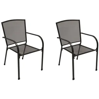 DEGAMO Gartensessel Classic 55,5 x 57 x 87 cm grau 2 St.