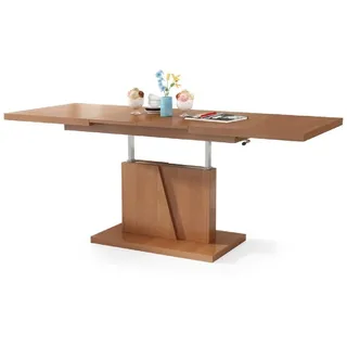 Mazzoni Couchtisch Grand Noir Erle stufenlos höhenverstellbar ausziehbar 120 bis 180cm, Funktionstisch, Wohnzimmertisch, Tisch, Esstisch, Sofatisch beige