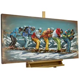 Kunstloft Metallbild, Blau, Metall, 7.4x60 cm, Bilder und Zubehör, Wandbilder, Metallbilder