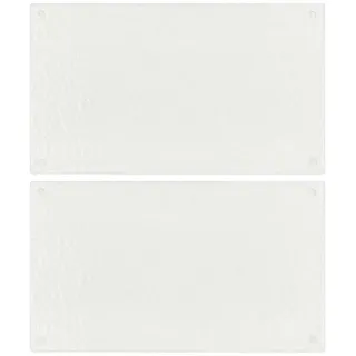 vidaXL Schneidebrett 2-tlg. Glas 322289 32 x 22 cm Transparent/Weiß