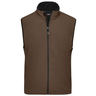 Men's Softshell Vest Trendige Weste aus Softshell braun, Gr. 3XL