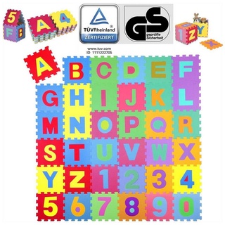 KIDUKU Puzzlematte 86 teilige Puzzlematte TÜV Rheinland geprüft, Kinderspielteppich, Spielmatte, Spielteppich für Baby & Kinder