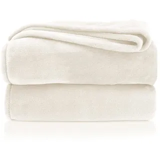 heimtexland Typ380 Kuscheldecke 220 x 240 cm Creme
