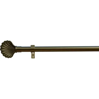 INDEKO Gardinenstange INDEKO "Volterra", gold (altmessingfarben), L:100cm Ø:16mm, Eisen, Gardinenstangen