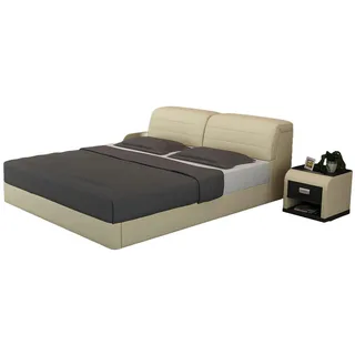 JV Möbel Wasserbett Hotel Doppelbett Betten mit USB Komplett Lederbett Polsterbett Wasser