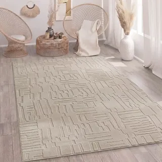 Paco Home Hochflorteppich 160 x 220 cm Beige