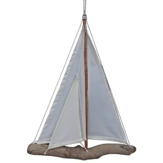 Deko-Impression Wanddekoobjekt Treibholz Segelboot Segelschiff z. Hängen. Maritimes Deko-Objekt 47cm (1 St)