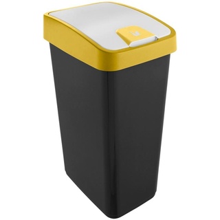 keeeper Mülleimer magne, 45 L, mit Flip-Deckel, Soft-Touch, Made in Europe gelb|schwarz 
