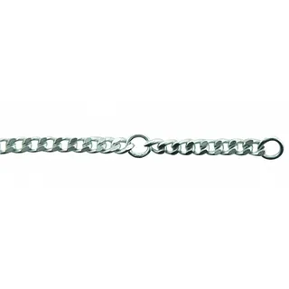 Fußkette ADELIA ́S "Damen Silberschmuck 925 Silber Flach Panzer Fußkettchen 25 cm", silber, Fußketten, Damen, Silber 925 (Sterlingsilber), 25 cm 925 Sterling Silber Silberschmuck für Damen