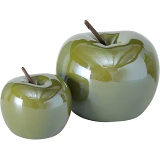 Boltze Deko Apfel Perly 2er Set Dekoration Geschenkidee, Deko Küche Wohnzimmer