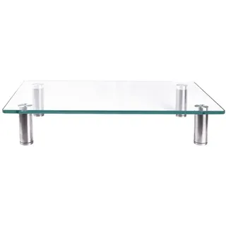Melko Bildschirmerhöhung 70 cm Glasaufsatz Monitorerhöhung Monitorständer Notebookständer Erhöhung für Fernseher TV-Aufsatz bis 30kg belastbar - Größenauswahl