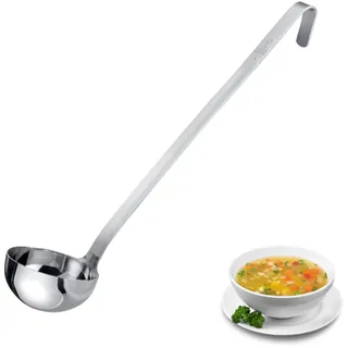 Westmark Schöpfkelle Pro – Kleine Edelstahl Suppenkelle für die Profi-Küche– Schöpflöffel für Saucen, Dressings & Co – Silber, Ø 9 cm, 200 ml
